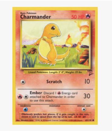 Thẻ pokemon Charmander, Khủng long lửa chính hãng 025/190 020/210 - Ảnh 5