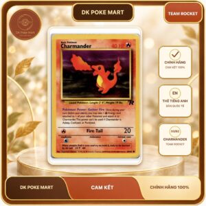 Thẻ bài Charmander 50/82 Team Rocket tiếng Anh WOTC 2000 - Hàng thật Pokemon sản xuất năm 2000