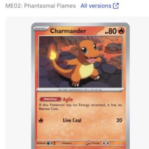 Thẻ pokemon Charmander, Khủng long lửa chính hãng 025/190 020/210 - Ảnh 3